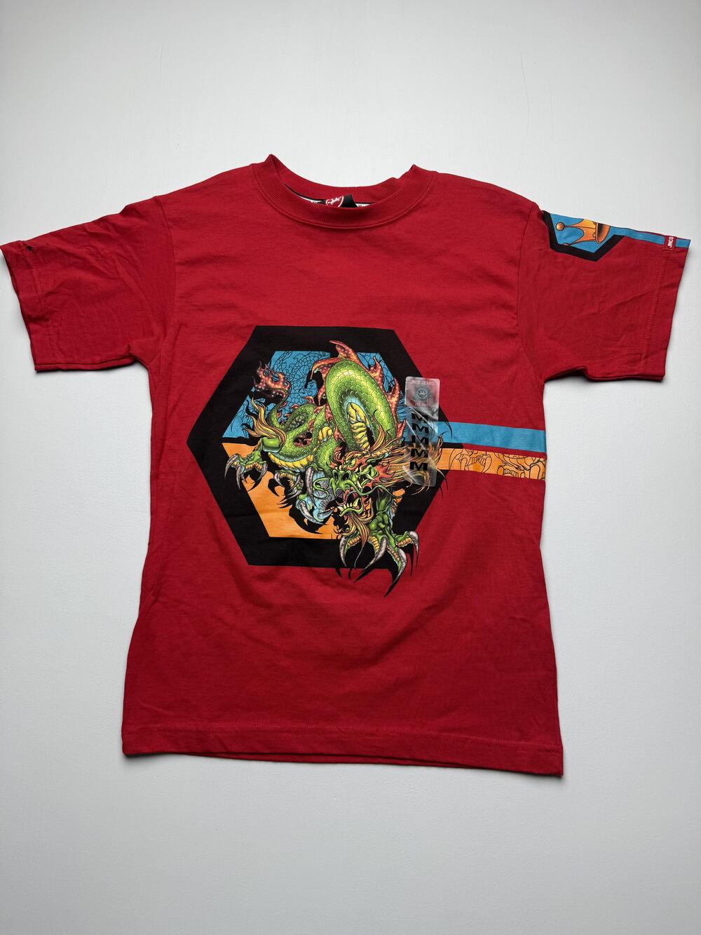 Vintage JNCO Jeans Shirt Mens Medium Red Dragon Crown Graphic Tee USA VTG 90's